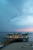 Sunrise at the Sellin pier, Ruegen Island, Mecklenburg-West Pomerania, Germany