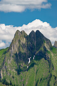 Blick vom Wildengundkopf, 2238m zur Höfats 2259m, Allgäuer Alpen, Allgäu, Bayern, Deutschland, Europa