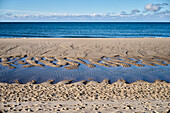 Sandbank on the west beach of Sylt, Westerland, Sylt, Schleswig-Holstein, Germany