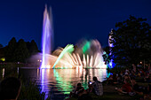 Wasserspiele Konzert im Park Planten un Blomen in Hamburg, Deutschland, Europa