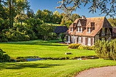 Historisches Landhaus mit großem Garten bei Clarbec, Region Auge, Calvados, Normandie, Frankreich