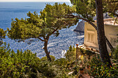 Klassische Villa mit Meerblick im Ort Capri, Capri, Golf von Neapel, Kampanien, Italien