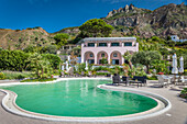Swimming pool of the Tenuta Del Poggio Antico hotel in Forio, Ischia Island, Gulf of Naples, Campania, Italy