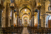 Innernraum der Kirche Santa Maria dell’Ammiraglio, Palermo, Sizilien, Italien, Europa  