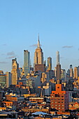View from the Lower East Side of the Midtown skyline with the Empire State Building, Manhattan, New York, New York, USA