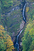 Waterfall at the Postalm in autumn, Upper Austria, Austria