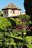 Spain, Granada, Green gardens of the Alhambra