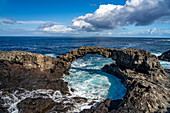 The rock arch of Charco Manso, El Hierro, Canary Islands, Spain