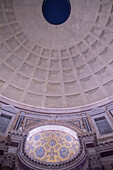 The open dome of the Pantheon in Rome, Italy