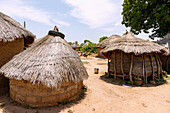Janikura, traditional round hut village of the Gonja on the Damongo-Sawla-Raod in the Central Gonja District in the Northern Region of northern Ghana in West Africa