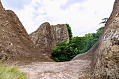 Felsformation Tano Rock im Sacred Grove von Tanoboase in der historischen Brong Ahafo Region in der Bono East Region im Zentrum von Ghana in Westafrika
