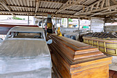 Hello coffin workshop by Daniel Obrily in Teshie-Nungua in the Greater Accra region of eastern Ghana in West Africa