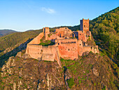 St. Ulrich Castle, Château de St. Ulrich near Ribeauville, Rappoltsweiler, Haut-Rhin, Route des Vins d'Alsace, Alsatian Wine Route, Grand Est, Alsace-Champagne-Ardenne-Lorraine, France