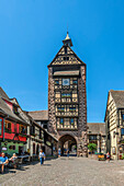 Dolderturm in Riquewihr, Reichenweier, Haut-Rhin, Route des Vins d'Alsace, Elsässer Weinstraße, Grand Est, Alsace-Champagne-Ardenne-Lorraine, Frankreich