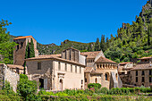 Abtei von Gellone, Saint-Guilhem-le-Désert, Jakobsweg, Hérault, Occitanie, Languedoc-Roussillon-Midi-Pyrénées, Frankreich