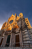 Evening in front of Siena Cathedral, Tuscany, Italy