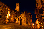 Abends in San Gimignano, Toskana, Italien, Europa