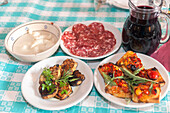 Traditional local food, Tenuta Tannoja, Andria, Italy