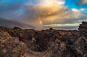 Regenbogen an der Halbinsel Punta de la Orchilla, El Hierro, Kanarische Inseln, Spanien