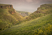 Rocky and green landscape at the Sea of Galilee, Israel, Middle East, Asia