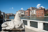 Blick vom Peggy Guggenheim Museum auf den Canale Grande in Venedig, Venezia,Venetien, Italien, Europa