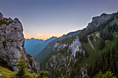 View from Pürschling over the Ammergau Alps, Bavaria, Germany