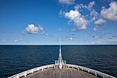 Bug von Kreuzfahrtschiff Vasco da Gama (nicko cruises), Ostsee, in der Nähe von Schweden, Europa