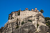 Monastery of St. Nikolaos Anapafsas (Agios Nikolaos Anapafsas) at Meteora, Kastraki, Thessaly, Greece, Europe