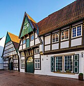 Fachwerkhäuser in der Marienstraße, Altstadt von Osnabrück, Niedersachsen, Deutschland