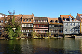 Fischer- und Schifferhäuser an der Regnitz, Klein-Venedig, Bamberg, Oberfranken, Bayern, Deutschland