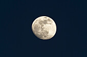 Waxing moon, almost full moon, seen from Bavaria, Germany