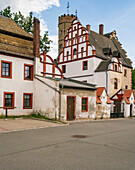Windischleuba moated castle in Windischleuba, Altenburger Land district, Thuringia, Germany