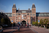 Rijksmuseum (Rijksmuseum) towards the Museumplein park, Amsterdam, province of North Holland, The Netherlands, Europe