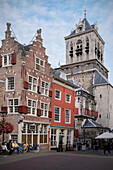 historic buildings and town hall at Markt, Stadhuis Delft, province of Zuid-Holland, Netherlands, Europe