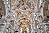 Deckengemälde in Kirche von Kloster Neustift, Brixen, Südtirol, Italien, Alpen, Europa
