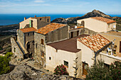 Mittelalterliches Bergdorf an der Küste, St Antonino, bei LÎle-Rousse, Balagne, Département Haute-Corse, Korsika, Mittelmeer, Frankreich