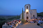 Summer concert series Concerts au coucher du soleil at the old castle of Oppède-le-Vieux, Vaucluse, Provence-Alpes-Côte d&#39;Azur, France
