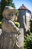 Statue in the garden of Weikersheim Castle, Weikersheim, Franconia, Baden-Wuerttemberg, Germany, Europe