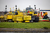Huge buoys on the mainland, Den Helder, North Holland, The Netherlands, Europe
