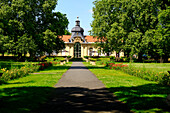 Park und Orangerie in der Stadt Meuselwitz bei Altenburg, Thüringen, Deutschland\n