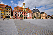 The town hall on the market square in Weißenfels on the Romanesque Road, Burgenlandkreis, Saxony-Anhalt, Germany