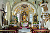 Altar of the Kronburg Church, Starkenberger Weg, Kronburg, Ötztal Alps, Tyrol, Austria