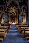 View of the interior of Minden Cathedral, Minden, North Rhine-Westphalia, Germany