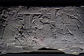 Stein Relief im Museum Museo de Sitio de Palenque 'Alberto Ruz L'Huillier', archäologische Zone von Palenque, Maya Metropole, Chiapas, Mexiko, Lateinamerika, Nordamerika, Amerika