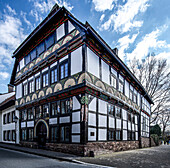 Adam and Eve House in the old town of Höxter, North Rhine-Westphalia, Germany