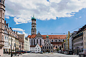 Augsburg, Kathedrale St. Ulrich St. Afra in der Maximilianstraße, romantische Straße, Bayern, Deutschland