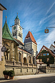 St. Nicholas Minster in the old town of Ueberlingen, Baden-Württemberg, Germany