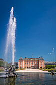 Large fountain in the palace gardens of Schwetzingen, Baden-Württemberg, Germany