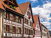 Fachwerkhäuser in der Altstadt von Schiltach, Schwarzwald, Baden-Württemberg, Deutschland
