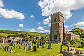 Alter Friedhof und Kirche, St Nicholas Church, Abbotsbury, Dorset, England